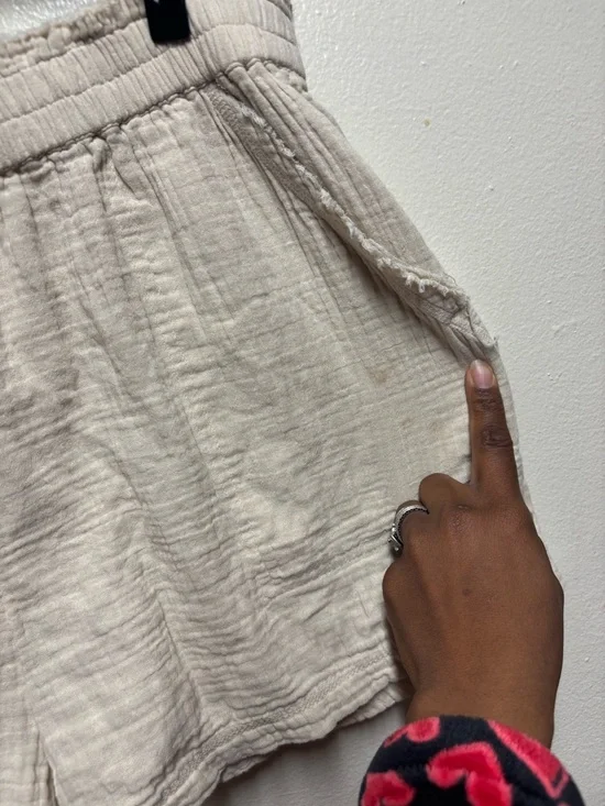 Aerie guazy high waisted shorts women's large 100 cotton - Picture 3 of 8